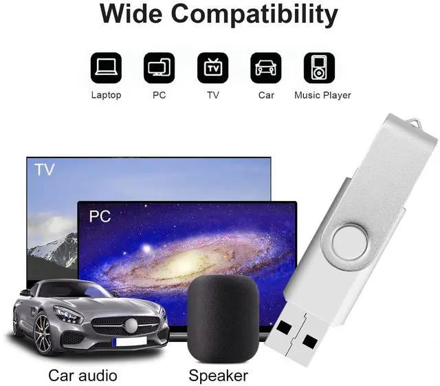 Alt view image 5 of 5 - USB Flash Drive 16GB 10 Pack FEWINA USB 2.0 Flash Drives Bulk 16 GB Thumb Drive Swivel Memory Stick Jump Drive Pen Drive for Storage and BackupBlack and White,10PCS 16GB