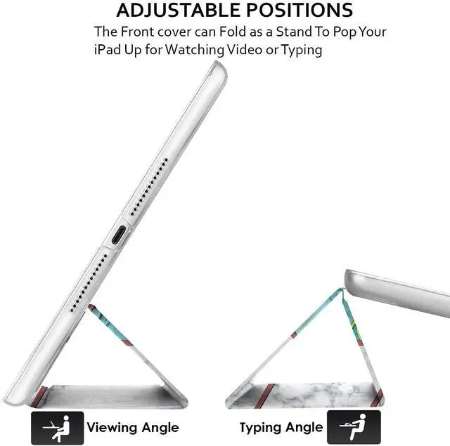 Alt view image 5 of 5 - DuraSafe Cases for iPad Air 1st 9.7 inch PC Cover A1474 MD785LL/A MD788LL/A MD788CH/A A1475 MD786LL/A MD789LL/A MD898LL/A ME906LL/A A1476 ME993LL/A ME999LL/A MF020LL/A MF021LL/A - Marble Green