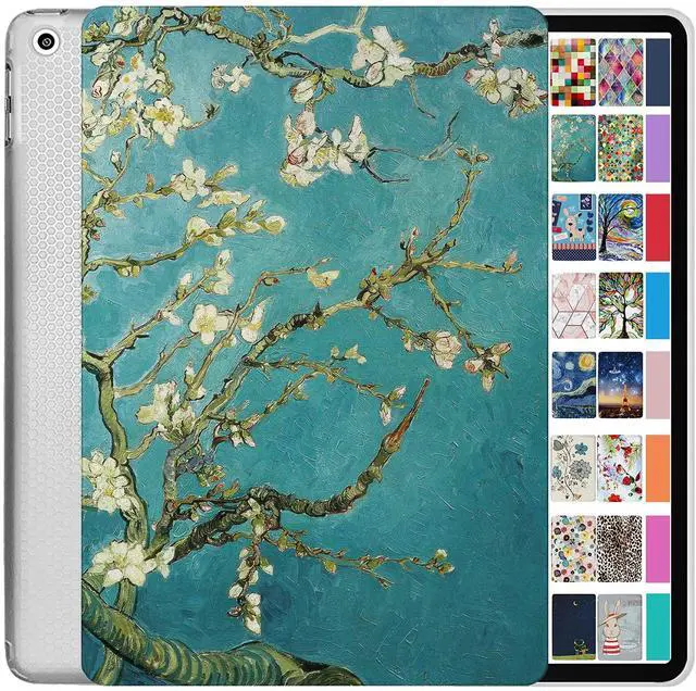 Main image of DuraSafe Cases for iPad 4th iPad 3rd iPad 2nd Gen - 9.7 Inch [iPad 4 3 2 Gen Old Model ] A1396 A1416 A1430 A1403 A1458 A1459 A1460 A1395 Printed Shock Absorbant Flexible TPU Clear Case - Blossom
