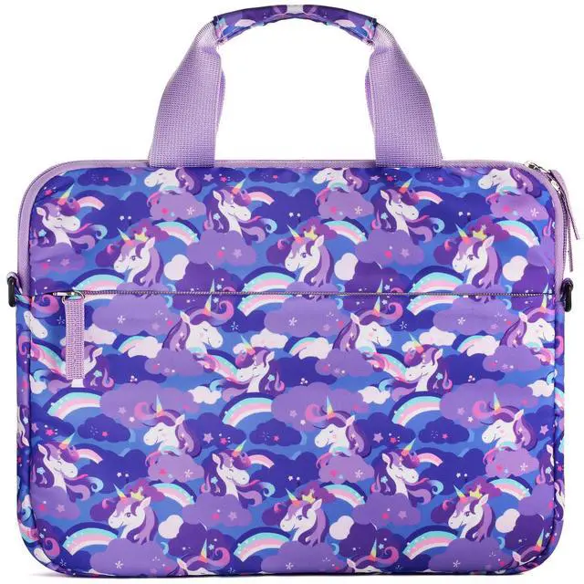 Main image of Foxstory Kids Tablet Case for Girls, Kids Tablet Bag Sleeve Bag Suit for Fire HD 10, Fire HD 8, Fire 7 Kindle, Unicorn Purple