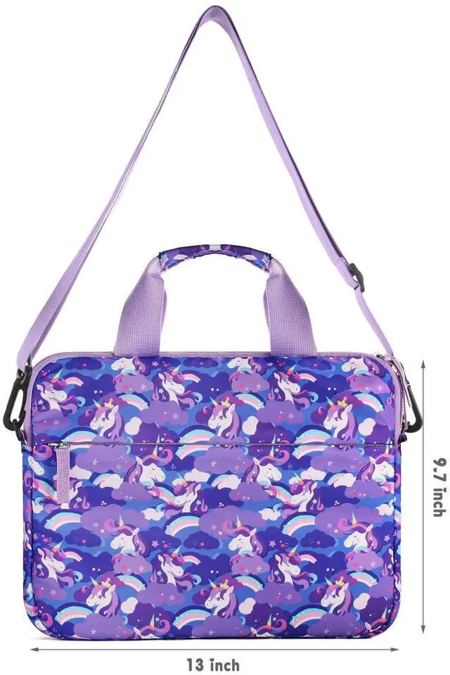 Alt view image 2 of 5 - Foxstory Kids Tablet Case for Girls, Kids Tablet Bag Sleeve Bag Suit for Fire HD 10, Fire HD 8, Fire 7 Kindle, Unicorn Purple