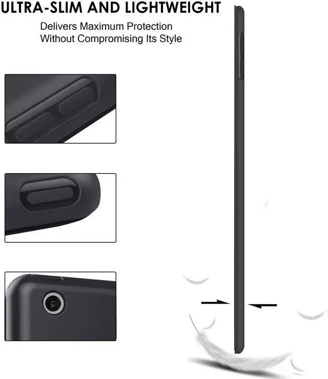 Alt view image 5 of 5 - iPad 8.3 Inch Mini 6 Gen 2021 [ Mini 6th Gen ] A2567 A2568 A2569 MK7M3LL/A MLWL3LL/A MK7R3LL/A MK7P3LL/A MK7T3LL/A Full Body Protective Soft Back Cover with Wake/Sleep Feature - Black