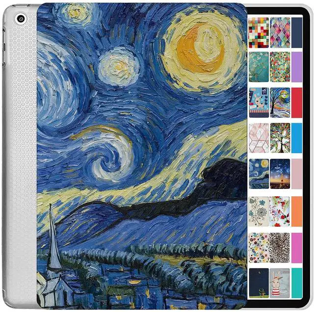 Main image of DuraSafe Cases for iPad Air 3rd Gen 10.5 Inch 2017/2019 [ PRO 10.5 Air 3 ] A1701 A1709 A1852 A2152 A2123 A2153 A2154 Printed Shock Absorbant Flexible TPU Protective Clear Case - Starry Night