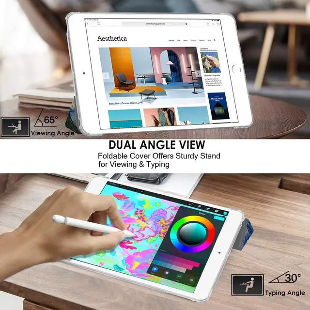 Alt view image 4 of 5 - DuraSafe Cases for iPad Air 3rd Gen 10.5 Inch 2017/2019 [ PRO 10.5 Air 3 ] A1701 A1709 A1852 A2152 A2123 A2153 A2154 Printed Shock Absorbant Flexible TPU Protective Clear Case - Starry Night
