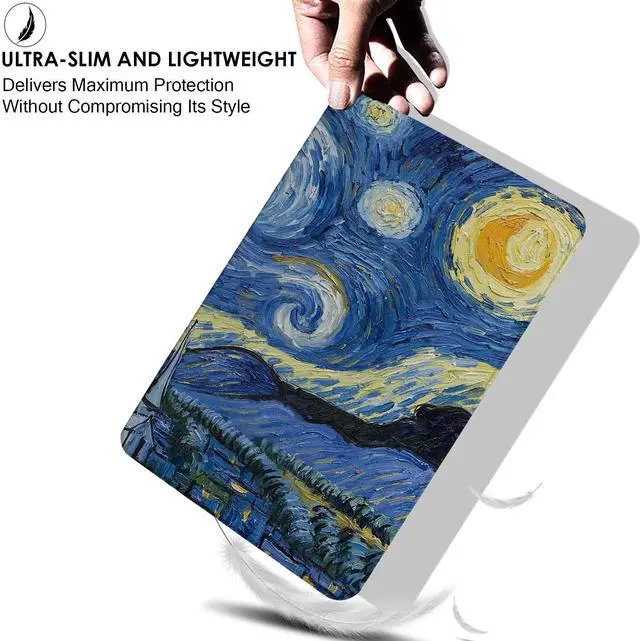 Alt view image 5 of 5 - DuraSafe Cases for iPad Air 3rd Gen 10.5 Inch 2017/2019 [ PRO 10.5 Air 3 ] A1701 A1709 A1852 A2152 A2123 A2153 A2154 Printed Shock Absorbant Flexible TPU Protective Clear Case - Starry Night