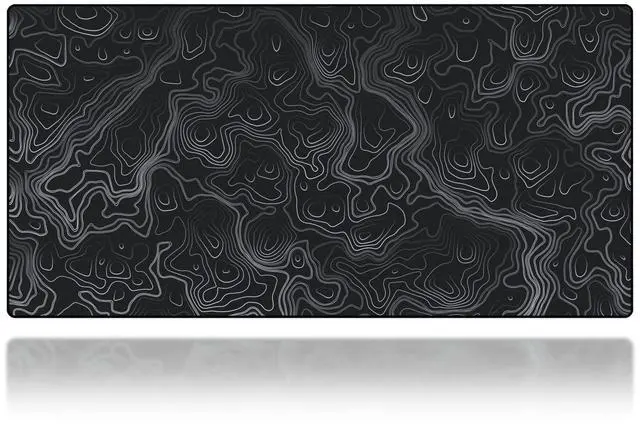 Main image of Gamer Boss - Gaming Mouse Pad - 36 x 17 Inches - 4mm Thick with Stitched Edges, Non-Slip Rubber Base, Premium Cloth Mousepad, Desk Mat for Laptop, Keyboard, Computer & PC (Extended Plus, Topographic)