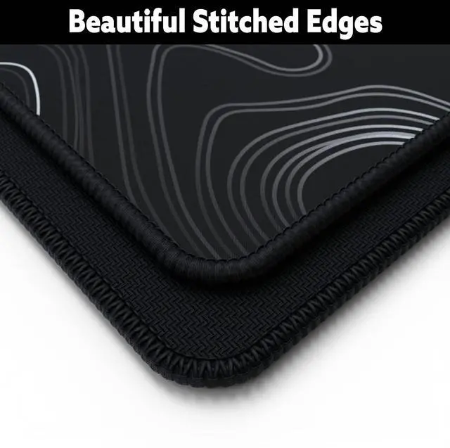 Alt view image 4 of 5 - Gamer Boss - Gaming Mouse Pad - 36 x 17 Inches - 4mm Thick with Stitched Edges, Non-Slip Rubber Base, Premium Cloth Mousepad, Desk Mat for Laptop, Keyboard, Computer & PC (Extended Plus, Topographic)