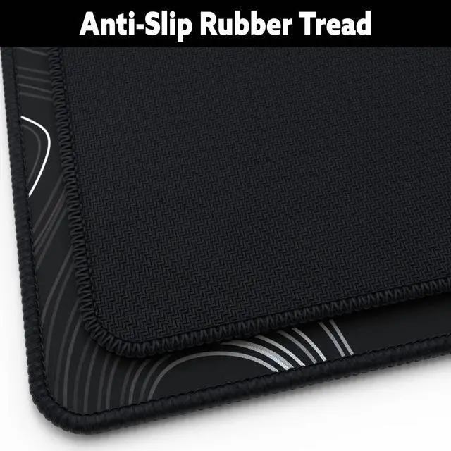 Alt view image 3 of 5 - Gamer Boss - Gaming Mouse Pad - 36 x 17 Inches - 4mm Thick with Stitched Edges, Non-Slip Rubber Base, Premium Cloth Mousepad, Desk Mat for Laptop, Keyboard, Computer & PC (Extended Plus, Topographic)