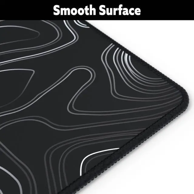 Alt view image 5 of 5 - Gamer Boss - Gaming Mouse Pad - 36 x 17 Inches - 4mm Thick with Stitched Edges, Non-Slip Rubber Base, Premium Cloth Mousepad, Desk Mat for Laptop, Keyboard, Computer & PC (Extended Plus, Topographic)