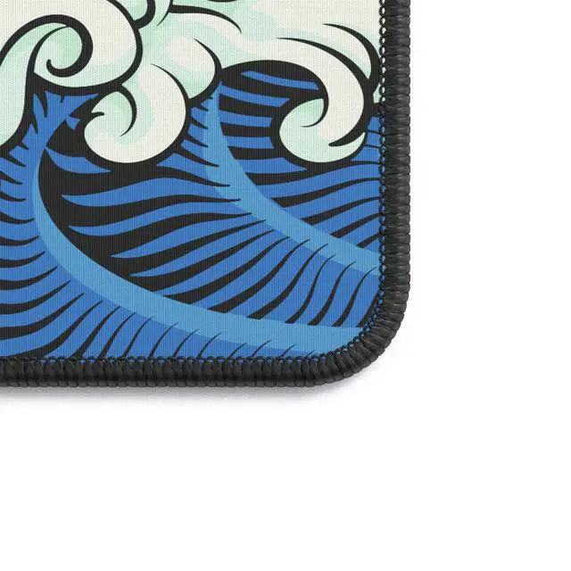 Alt view image 3 of 3 - Gamer Boss - Gaming Mouse Pad - 36 x 17 Inches - 4mm Thick with Stitched Edges, Non-Slip Rubber Base, Premium Cloth Mousepad, Desk Mat for Laptop, Keyboard, Computer & PC (Extended Plus, Great Wave)