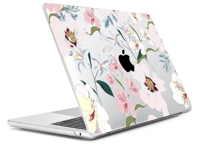 Alt view image 3 of 5 - HOHAIYOO Compatible with MacBook Air 13.6 inch Case 2025 2024 2023 2022 Release M4 A3240 M3 A3113 M2 A2681 with Touch ID, Plastic Hard Shell Case&Keyboard Cover&Screen Film&Webcam Cover, Pink Floral