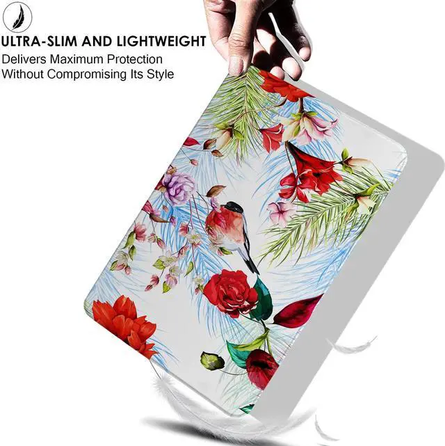 Alt view image 5 of 5 - DuraSafe Cases for iPad 7.9 Inch Mini 3 2 1 Generation [iPad Mini 3rd 2nd 1st ] A1599 A1489 A1432 MGNV2LL/A MGYE2LL/A MGNR2LL/A ME276LL/A Printed Cover Clear Transparent Back Shell - Birds Flowers