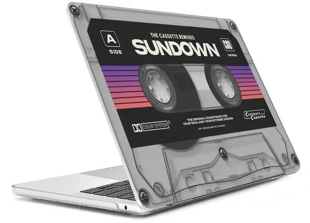 Alt view image 3 of 5 - HOHAIYOO Compatible with MacBook Air 13.6 inch Case 2025 2024 2023 2022 Release M4 A3240 M3 A3113 M2 A2681 with Touch ID, Plastic Hard Shell Case&Keyboard Cover&Screen Film&Webcam Cover, Cassette Tape