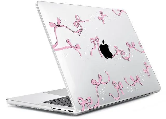 Alt view image 3 of 5 - HOHAIYOO Compatible with MacBook Pro 14 inch 2024 2023 2022 2021 M4 M3 M2 M1 A3112 A3185 A3401 A2918 A2992 A2779 A2442 Touch ID, Hard Shell Case with Keyboard Cover&Screen Protector&Webcam Cover, Bows