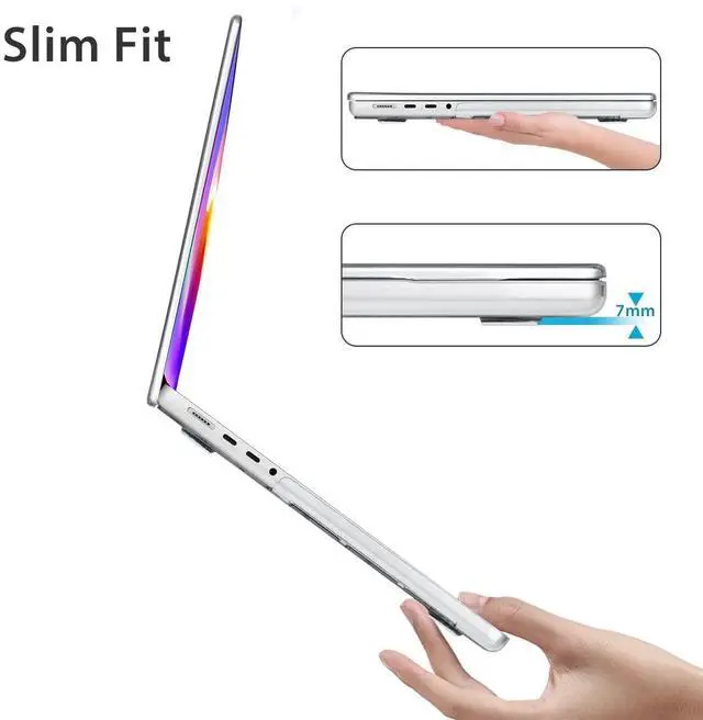 Alt view image 4 of 5 - HOHAIYOO for MacBook Pro 16 inch Case 2024 2023 2022 2021 Release A3186 A3403 A2991 A2780 A2485 with M4 M3 M2 M1 Pro Max Touch ID, Hard Case+Keyboard Cover+Screen Protector+Webcam Cover, Landscape