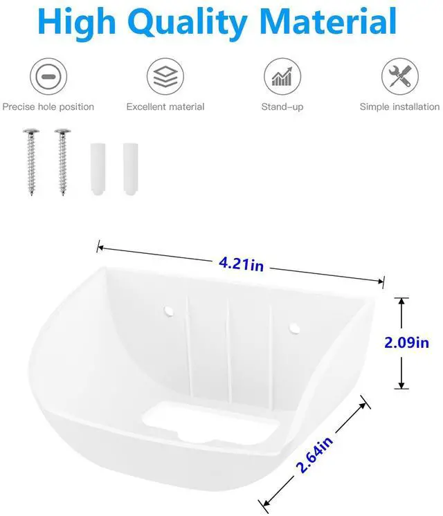 Alt view image 2 of 5 - Huafly Screwless Wall Mount Bracket for eero 6+ WiFi, VHB Stick On Holder, Strong Adhesive Holder, No Tools No Drilling No Hole-White (2 Pack)