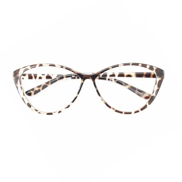 Main image of GLASAOTO Oversized Cateye Blue Light Blocking Glasses for Woman Computer Reading Eyeglasses Frames UV Magnification 1.75 Leopard