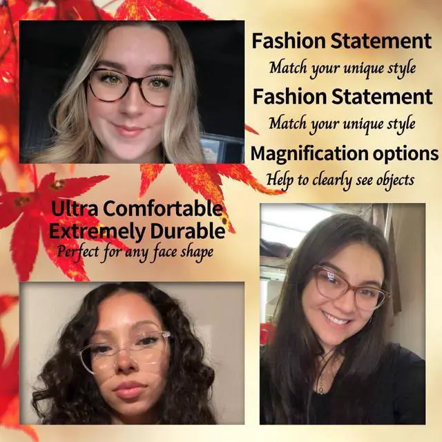 Alt view image 2 of 5 - GLASAOTO Oversized Cateye Blue Light Blocking Glasses for Woman Computer Reading Eyeglasses Frames UV Magnification 1.75 Leopard