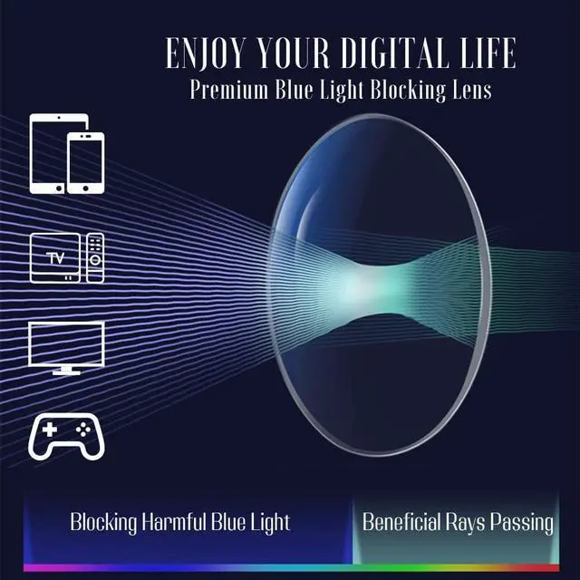 Alt view image 4 of 5 - GLASAOTO Blue Light Blocking Glasses Reading Glasses for Women Men Round Eyeglasses Frame Lightweight Reduce Eye Strain Black 2.5