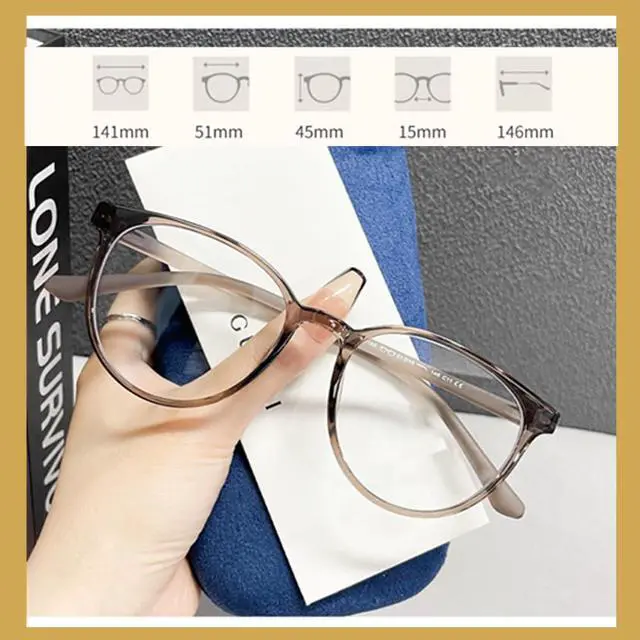Alt view image 2 of 5 - GLASAOTO Blue Light Blocking Glasses Reading Glasses for Women Men Round Eyeglasses Frame Lightweight Reduce Eye Strain Brown 0