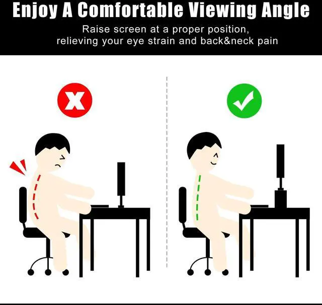 Alt view image 4 of 5 - HAZCOVE Dual monitor stand for desk, pink laptop stand with 18mm Plywood for 2 Monitors-15 Inch for home and office organize
