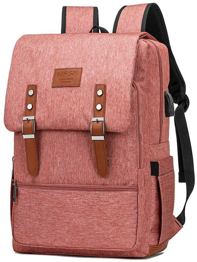 Main image of HFSX Vintage Backpack Men Women Business Travel Computer Backpack College Bookbag Stylish Water Resistant Vintage Backpack Fits 15.6 Inch Laptop