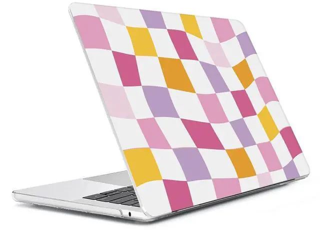 Alt view image 3 of 5 - HOHAIYOO Compatible with 2025 2024 2023 2022 MacBook Air 13 inch Case M4 A3240 M3 A3113 M2 A2681, Hard Shell&Keyboard Cover&Screen Film&Webcam Cover for New M4 Mac Air 13.6 inch with Touch ID, Lattice