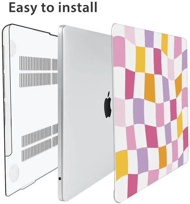 Alt view image 5 of 5 - HOHAIYOO Compatible with 2025 2024 2023 2022 MacBook Air 13 inch Case M4 A3240 M3 A3113 M2 A2681, Hard Shell&Keyboard Cover&Screen Film&Webcam Cover for New M4 Mac Air 13.6 inch with Touch ID, Lattice