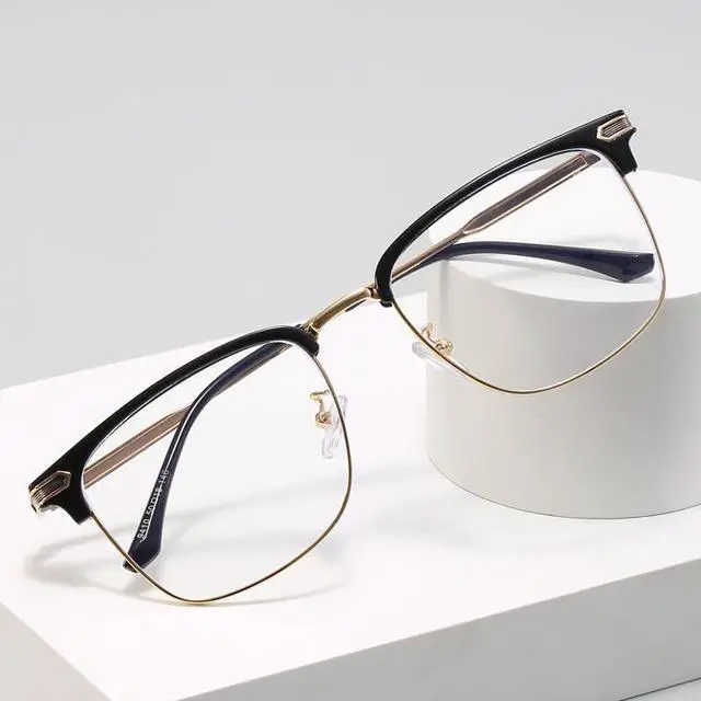 Alt view image 2 of 5 - HOKETOP Blue Light Blocking Glasses for Men Anti-Fatigue Computer Monitor Gaming Glasses Prevent Headaches Glasses, Arrow Black/Gold