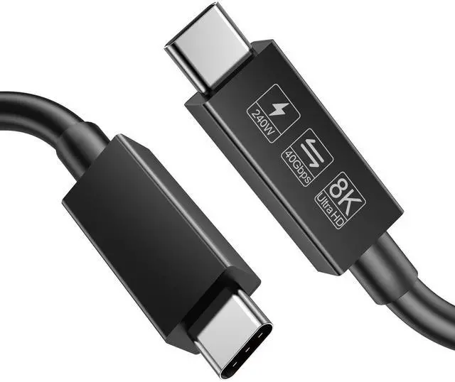 Main image of Icseio Thunderbolt 4 Cable - 2.62ft, 40 Gb/s Data Transfer, 8K Display Support, USB 4 Cable 240W Charging USB C to USB C Cable for MacBooks, Hubs, Docks & More (2.62ft)