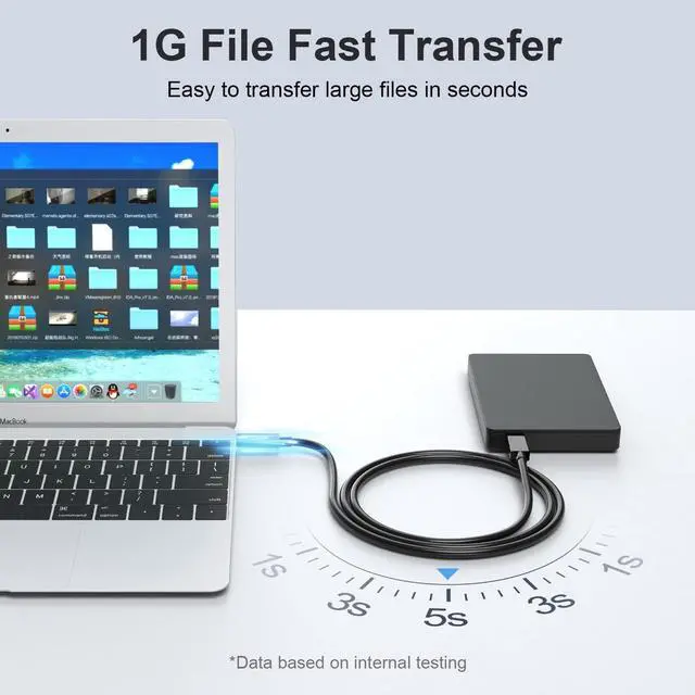 Alt view image 5 of 5 - Icseio Thunderbolt 4 Cable - 2.62ft, 40 Gb/s Data Transfer, 8K Display Support, USB 4 Cable 240W Charging USB C to USB C Cable for MacBooks, Hubs, Docks & More (2.62ft)