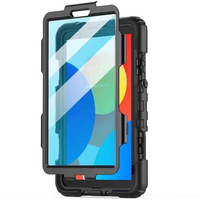 Alt view image 2 of 5 - Gylint Case for Xiaomi Redmi Pad SE 8.7 inch, with Screen Protector, Hand Strap, Shoulder Strap, 360deg Rotating Stand for Xiaomi Redmi Pad SE 8.7 Inch Black