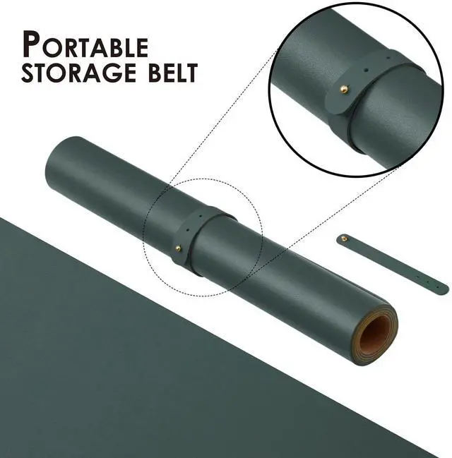 Alt view image 4 of 5 - Large Cork Desk Mat - 47.2"x 17" Desk Pad for Office and Home - Ideal for Large Mouse Pad and Desk Mats on Top of Desks(Dark Green)