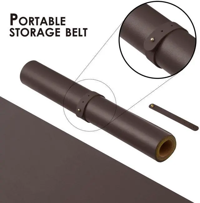 Alt view image 4 of 5 - Large Cork Desk Mat - 47.2"x 17" Desk Pad for Office and Home - Ideal for Large Mouse Pad and Desk Mats on Top of Desks(Coffee)