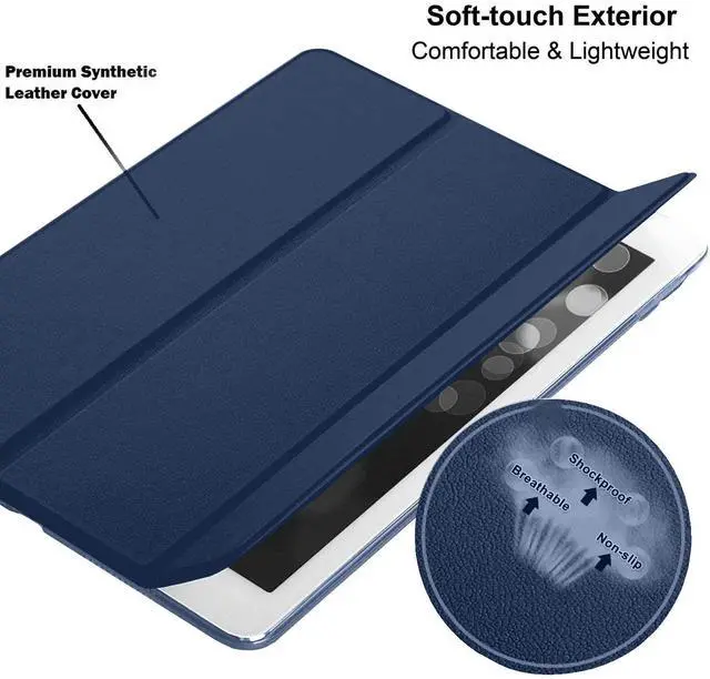 Alt view image 4 of 5 - DuraSafe Cases for iPad Mini 5 7.9 Inch 2019 [ Mini 5th Gen ] A2133 A2124 A2126 A2125 Trifold Hard Smart PC Translucent Back Cover - Indigo