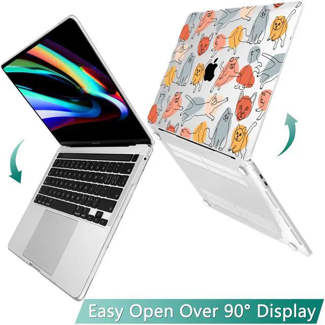 Alt view image 4 of 5 - Tuiklol for 2021 2020 New MacBook Pro 13 inch Case M1 A2338 A2289 A2251, Plastic Hard Shell Case with Keyboard Cover+Screen Protector for Mac Pro 13 Touch Bar, Funny Kittens