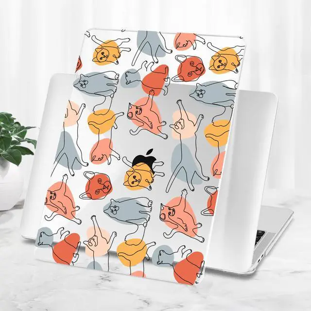 Alt view image 5 of 5 - Tuiklol for 2021 2020 New MacBook Pro 13 inch Case M1 A2338 A2289 A2251, Plastic Hard Shell Case with Keyboard Cover+Screen Protector for Mac Pro 13 Touch Bar, Funny Kittens