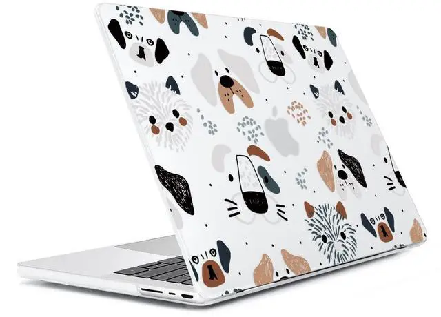 Alt view image 4 of 5 - HOHAIYOO for MacBook Pro 14 inch Case M4 M3 M2 M1 A3112 A3185 A3401 A2918 A2992 A2779 A2442 2021 2022 2023 2024 Release, Hard Shell Case+Keyboard Cover+Screen Protector+Webcam Cover, Funny Dog