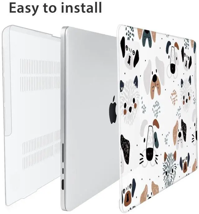 Alt view image 5 of 5 - HOHAIYOO for MacBook Pro 14 inch Case M4 M3 M2 M1 A3112 A3185 A3401 A2918 A2992 A2779 A2442 2021 2022 2023 2024 Release, Hard Shell Case+Keyboard Cover+Screen Protector+Webcam Cover, Funny Dog