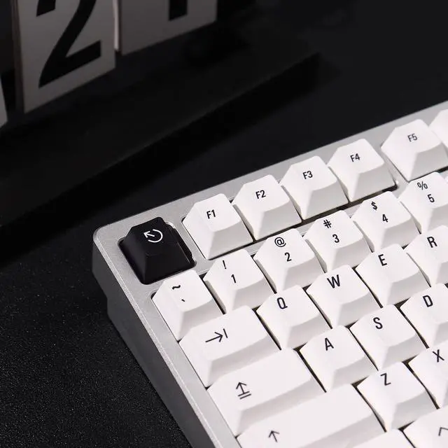 Alt view image 4 of 5 - PBT Minimalist Keycaps, Black White Keycaps, 148 Keys Custom Cherry Profile Keyboard Keycap Set, Dye Sublimate Gaming Key Caps for 65% 70% 75% 100% Cherry Gateron Mx Switches Mechanical Keyboard
