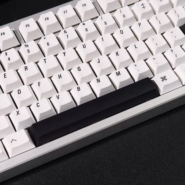 Alt view image 3 of 5 - PBT Minimalist Keycaps, Black White Keycaps, 148 Keys Custom Cherry Profile Keyboard Keycap Set, Dye Sublimate Gaming Key Caps for 65% 70% 75% 100% Cherry Gateron Mx Switches Mechanical Keyboard