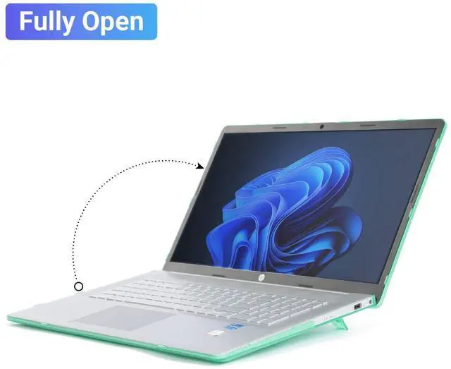 Alt view image 4 of 5 - mCover Compatible 2021-2023 17" HP Laptop 17-CNxxxx Series (No DVD Drive) Windows Laptop Computer Case, Green, 14.3 oz