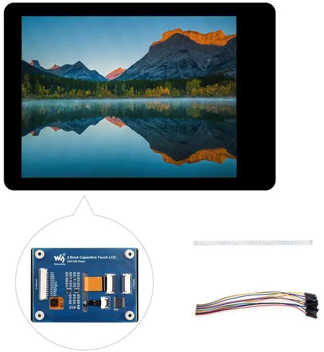 Main image of iiunius 2.8" LCD Module, Capacitive Touch Screen, 240320 Resolution, ST7789T3&CST328, 3.3V/5V, Raspberry Pi/Raspberry Pi Pico/Arduino Compatible