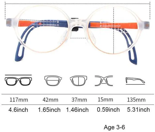 Alt view image 2 of 4 - QYAJS Eyeglasses Frame Children Optical Glasses TR90 Flexible Bendable One-piece Safe Eyewear Girls Boy