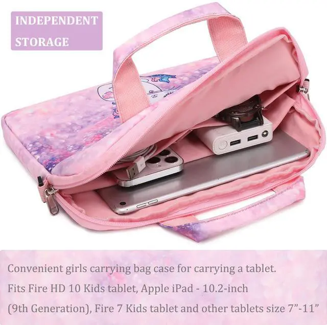 Alt view image 3 of 5 - JIANYA Kids Tablet Carry Bag for iPad - Shoulder Strap, 10-12.5 Inch