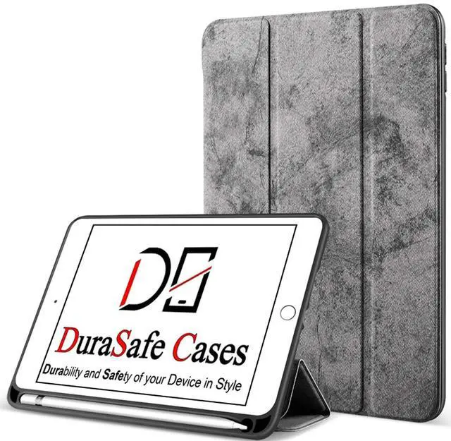 Main image of DuraSafe Cases for iPad Air 6th 2024 5th 2022 4th 2020 Gen [Air 4/5 / 6 / Air 11 ] 10.9 11 A2588 A2316 MM6R3LL/A MM6T3LL/A MYHX2LL/A Durable TPU Silicone Back Case with Pencil Holder - Gray
