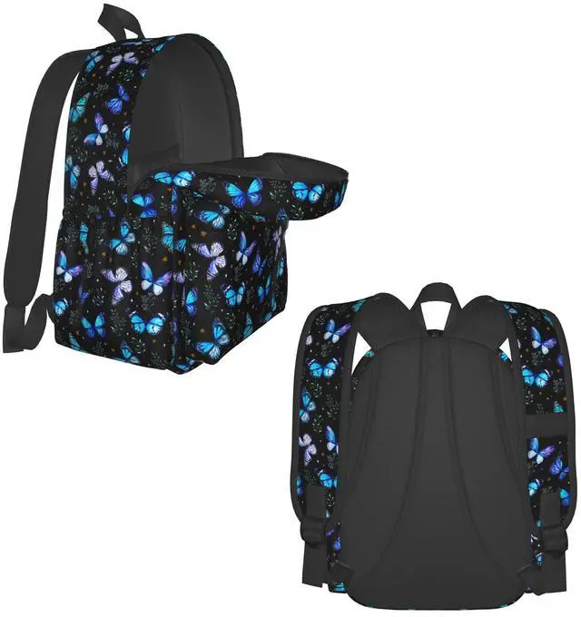 Alt view image 5 of 5 - Nmbvcxz butterflies Backpack for Women 16.7 inch Travel Casual Laptop Backpack Lightweight Waterproof Durable Hiking Daypack