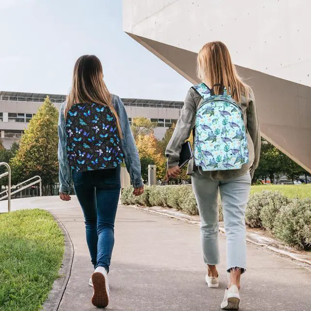 Alt view image 2 of 5 - Nmbvcxz butterflies Backpack for Women 16.7 inch Travel Casual Laptop Backpack Lightweight Waterproof Durable Hiking Daypack