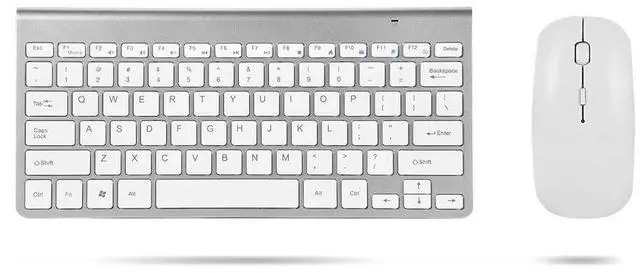 Alt view image 2 of 5 - Keyboard Mouse Combo, 2.4GHz Slim Keyboard and Mouse Kit for Desktop, Computer, PC(Silver)