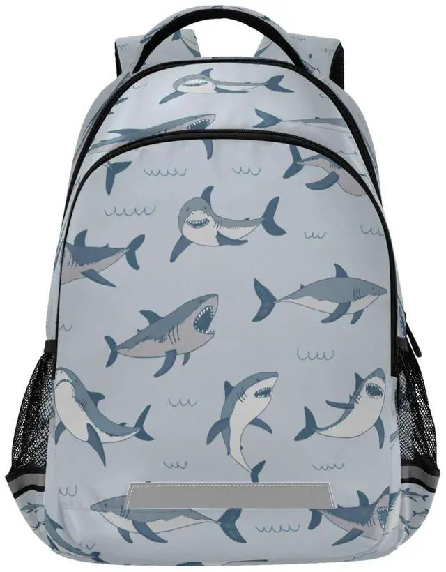 Main image of Eionryn Wild Shark Sea Animal Backpack Laptop Backpacks Book Bags Water Resistant Daypack Durable College Shoulder Bag Sports Travel Day Pack
